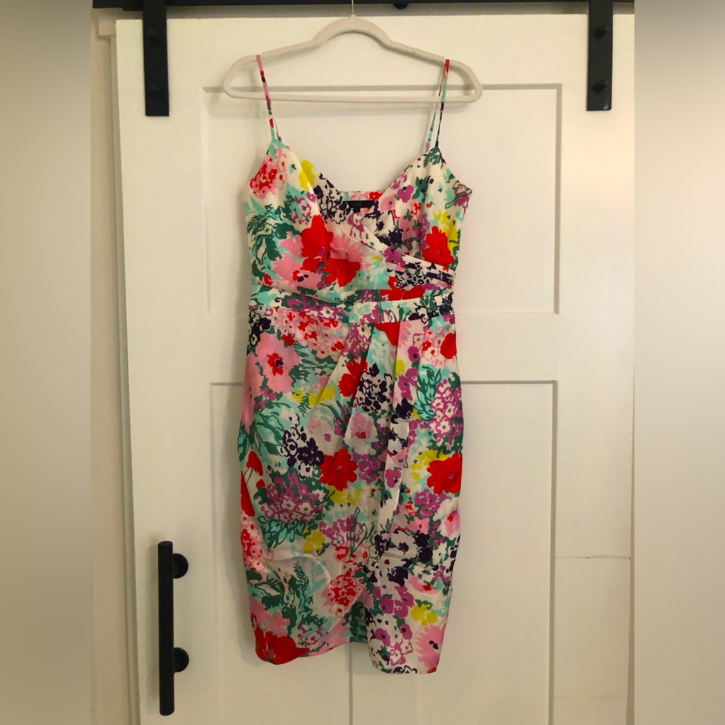 Coast Silk Floral Dress Euc 716